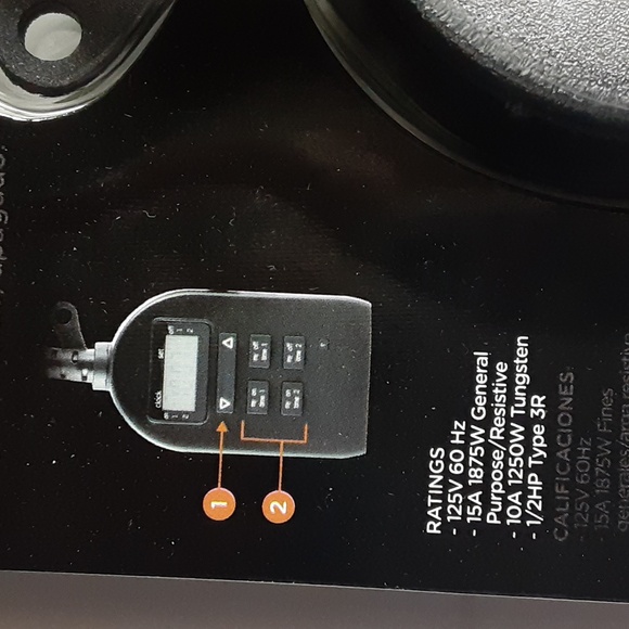 myTouchSmart Indoor/Outdoor Plug-In Digital Timer Black - Picture 8 of 8